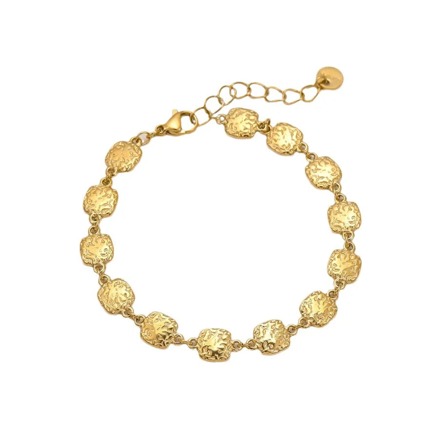 Simple Style Square 304 Stainless Steel 18K Gold Plated  Bracelets In Bulk