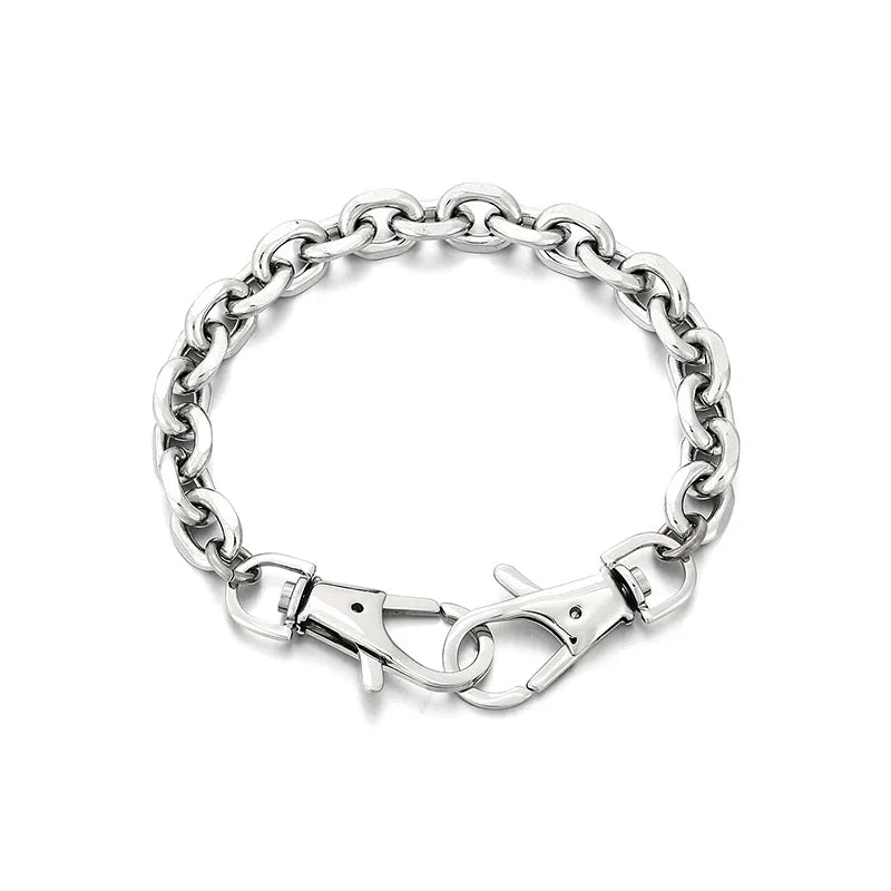 Simple Style Solid Color Titanium Steel 18K Gold Plated Bracelets In Bulk