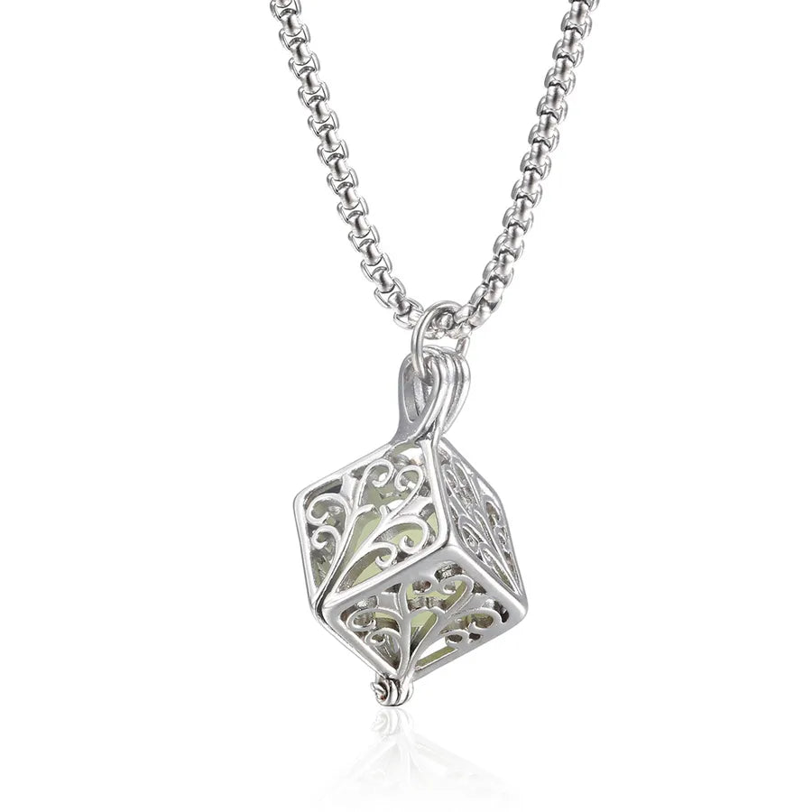 Hip-Hop Solid Color 304 Stainless Steel Polishing 18K Gold Plated Unisex Pendant Necklace