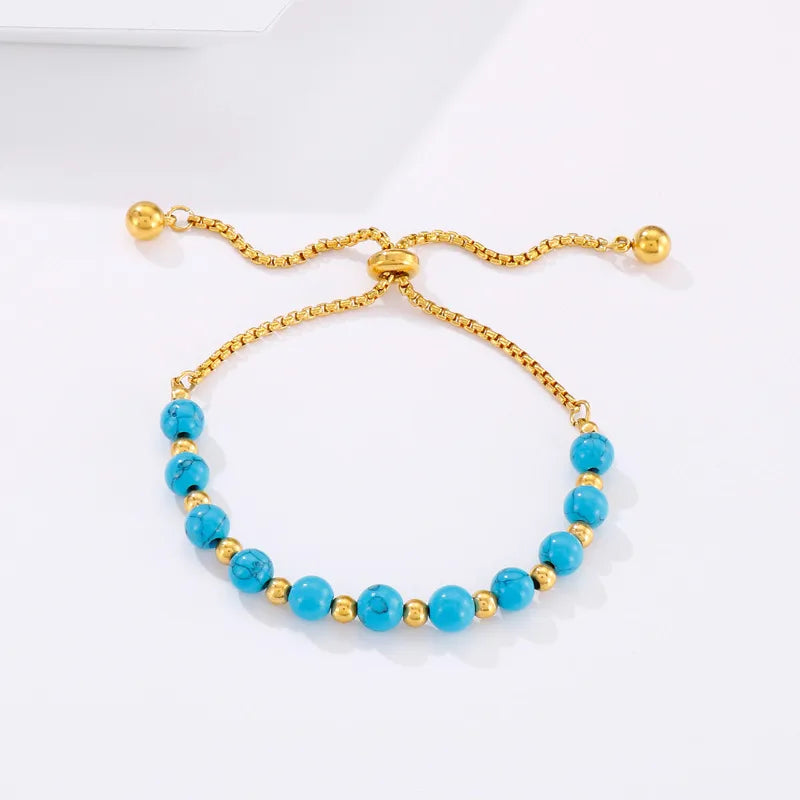 Fashion Geometric Titanium Steel 18K Gold Plated Bracelets In Bulk