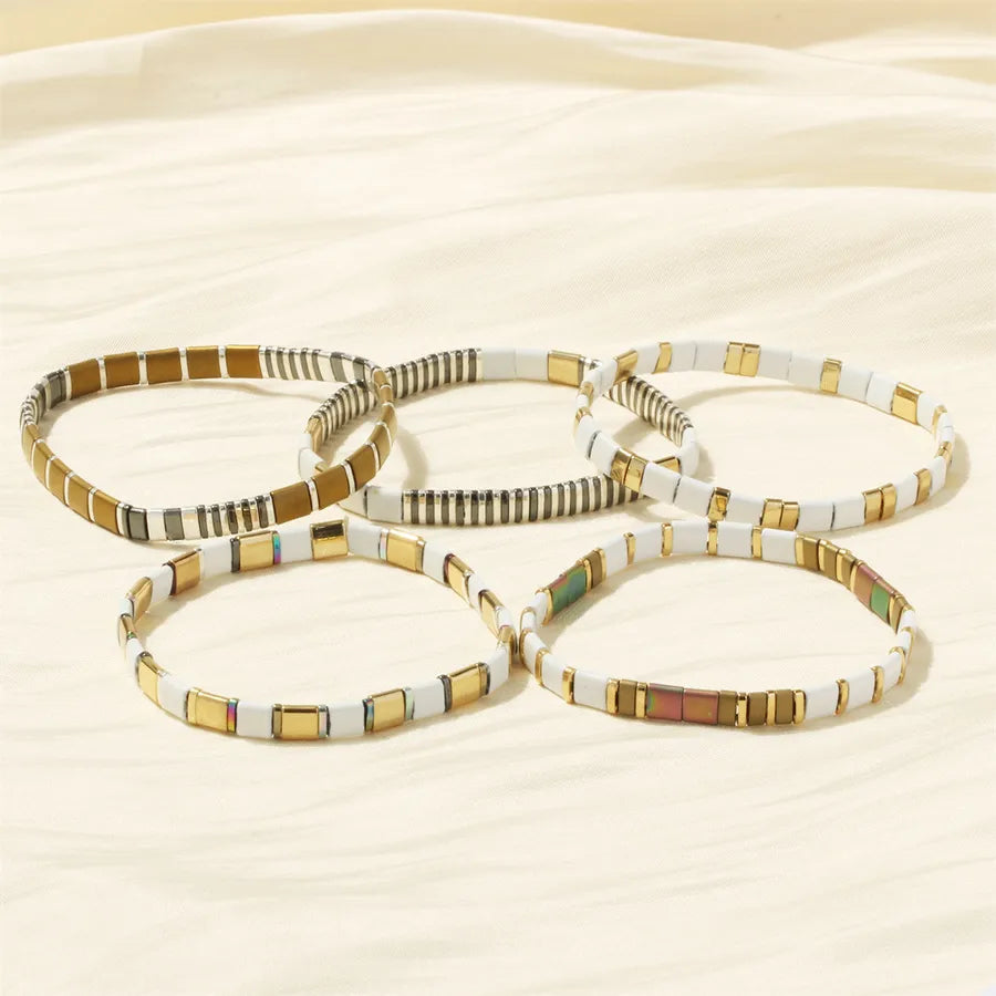 bohemian square copper stoving varnish plating 18k gold plated bracelets