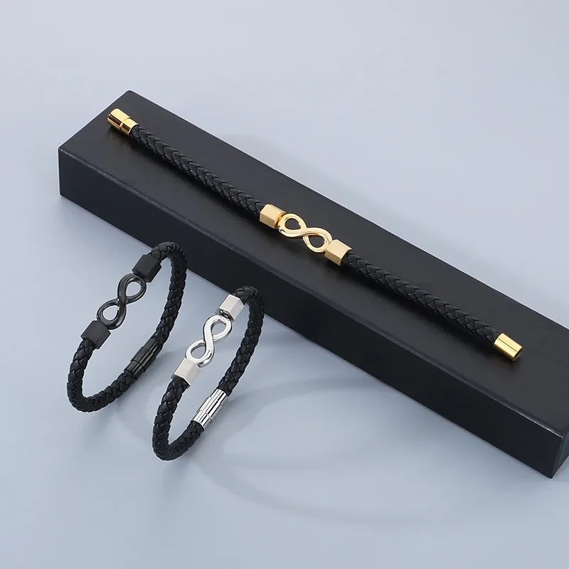 Business Infinity 304 Stainless Steel 18K Gold Plated  Bracelets In Bulk