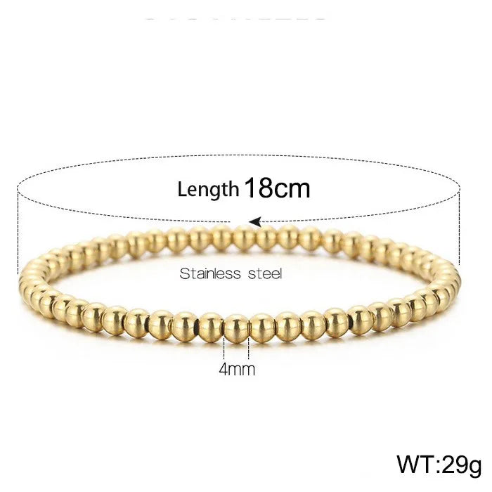 Casual Simple Style Geometric Stainless Steel 18K Gold Plated Bracelets In Bulk