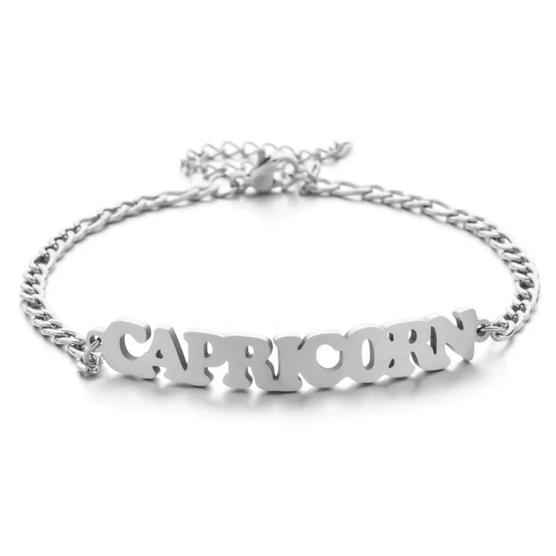 fashion letter stainless steel gold plated bracelets