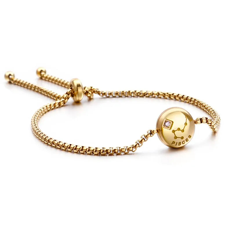 Constellation Titanium Steel 18K Gold Plated Bracelets In Bulk