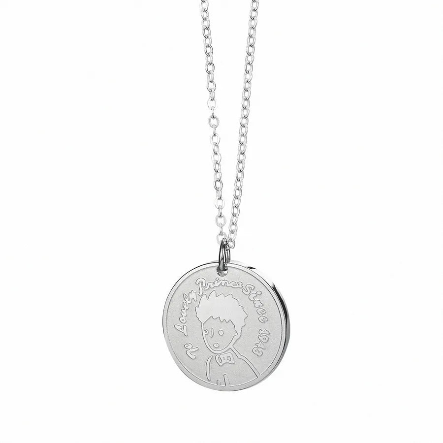 304 Stainless Steel 18K Gold Plated Hip-Hop Plating Cartoon Character Pendant Necklace