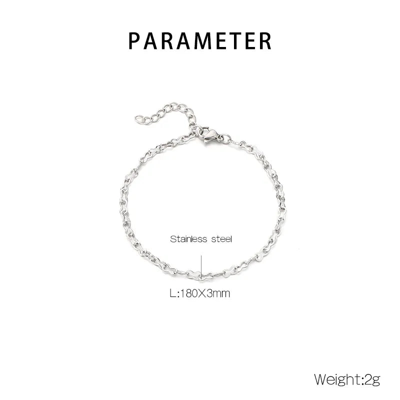 Simple Style Infinity 304 Stainless Steel 18K Gold Plated  Bracelets In Bulk