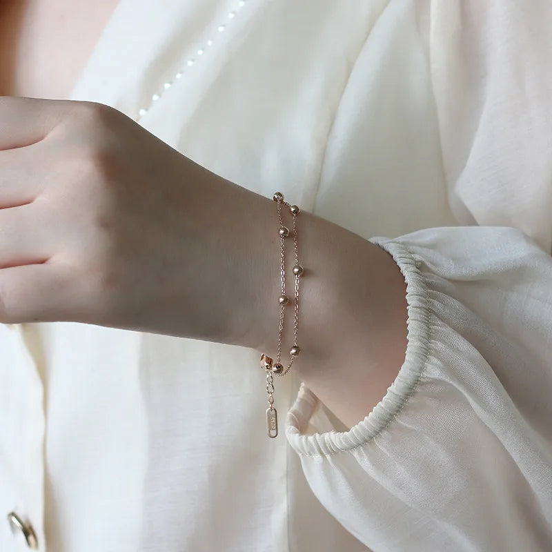 Simple Style Ball 304 Stainless Steel 18K Gold Plated Bracelets In Bulk
