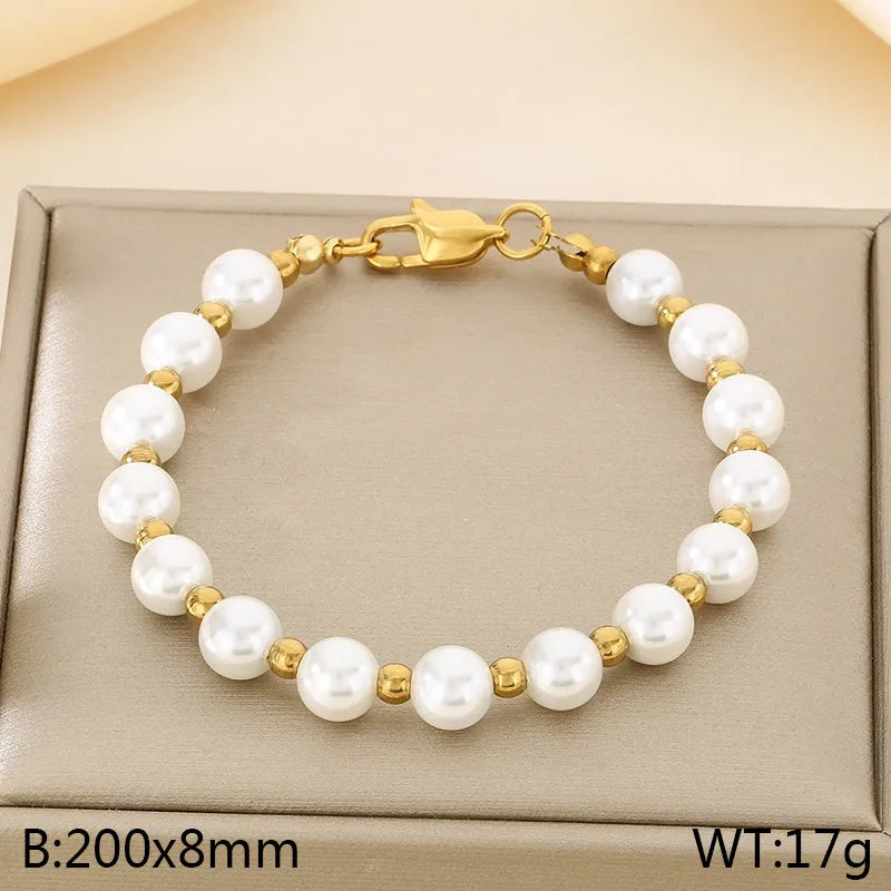Vintage Style Geometric 304 Stainless Steel 18K Gold Plated Bracelets In Bulk