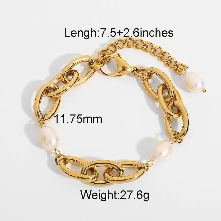 fashion geometric stainless steel gold plated bracelets