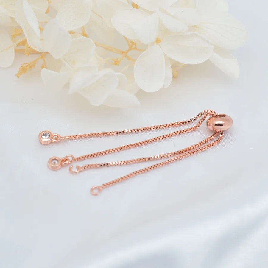 1 Piece Copper Rhinestones 18K Gold Plated Bracelets