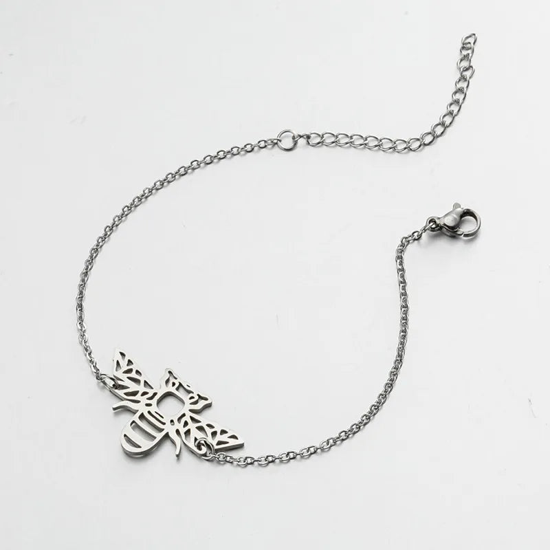 Cute Animal 201 Stainless Steel 18K Gold Plated Bracelets In Bulk