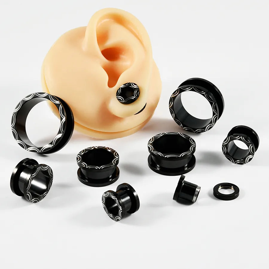 1 Piece Ear Cartilage Rings & Studs Hip-Hop Punk Round Pulley 304 Stainless Steel 18K Gold Plated Auricle