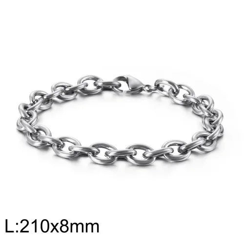 Fashion Geometric Stainless Steel 18K Gold Plated Bracelets In Bulk