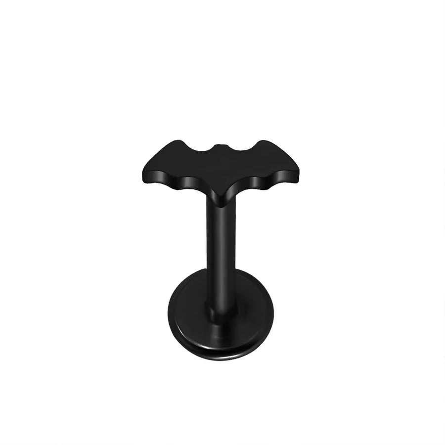 1 Piece Lip Rings Hip-Hop Hawaiian Rock Cat Skull 304 Stainless Steel Polishing Plating 18K Gold Plated Lip Rings Ear Cartilage Rings & Studs Nose Rings & Studs