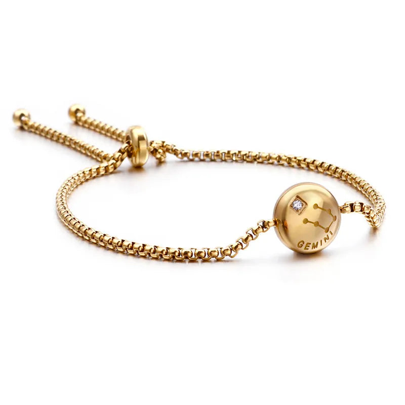Constellation Titanium Steel 18K Gold Plated Bracelets In Bulk
