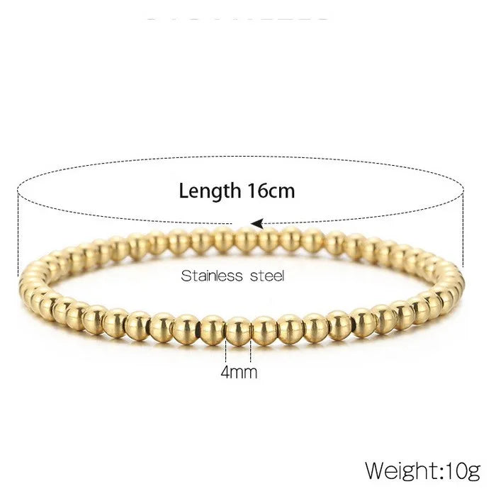 Casual Simple Style Geometric Stainless Steel 18K Gold Plated Bracelets In Bulk