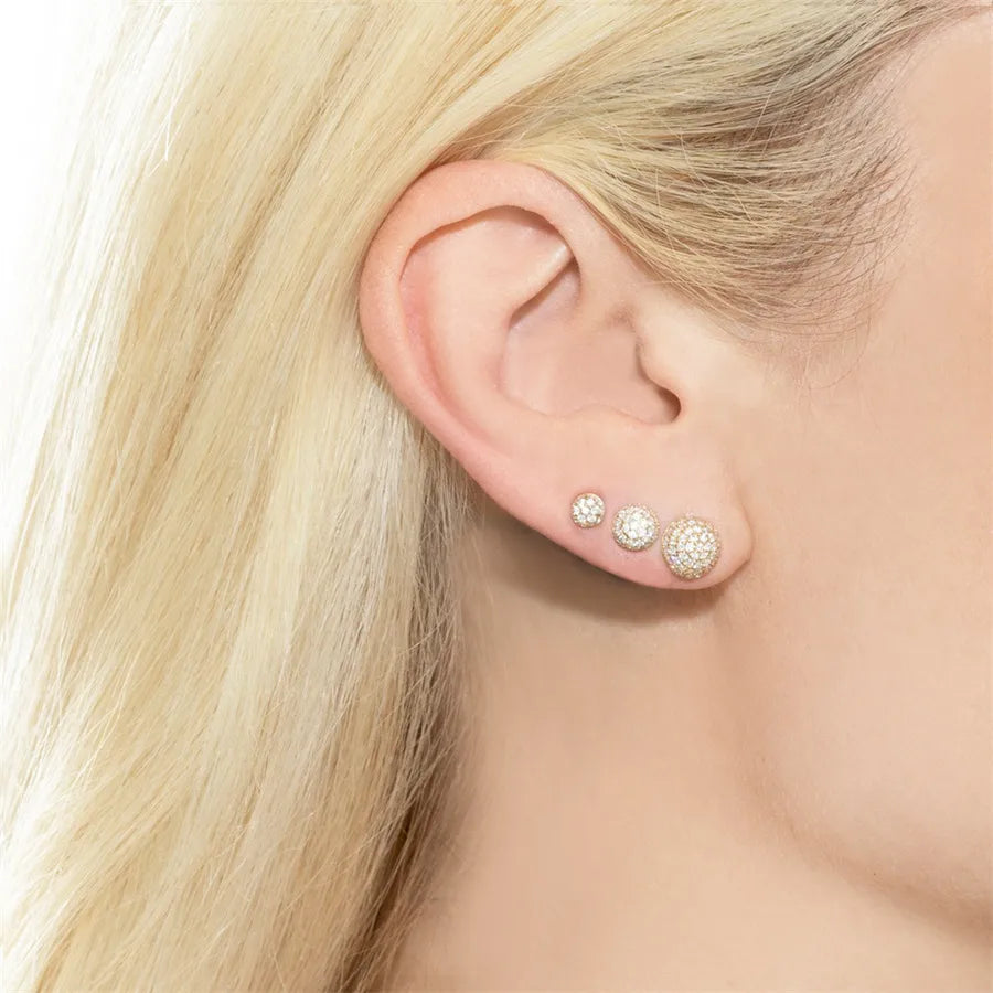 Ear Cartilage Rings & Studs Geometric Brass Gem