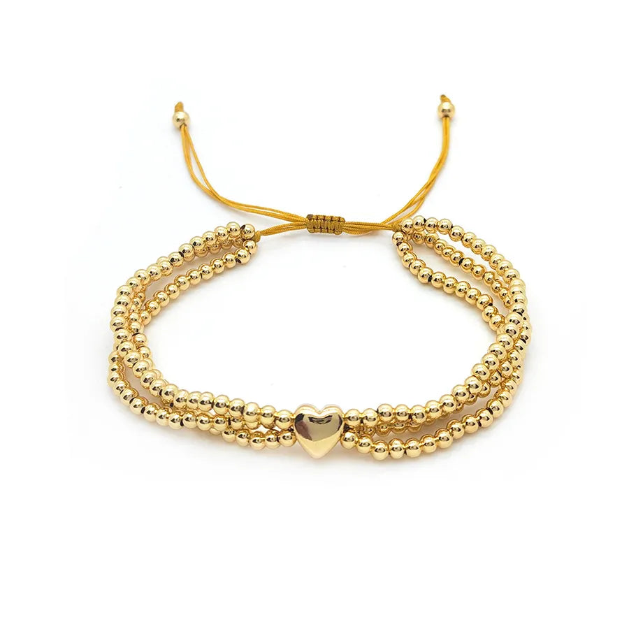 ig style heart shape copper 18k gold plated bracelets in bulk