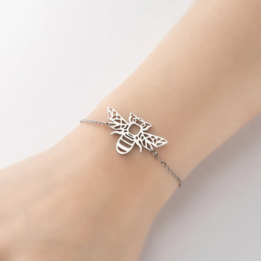 Cute Animal 201 Stainless Steel 18K Gold Plated Bracelets In Bulk